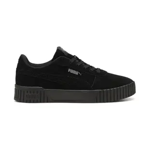 PUMA Womens Carina 2.0 Sd Lace Up Sneakers Shoes Casual - Black