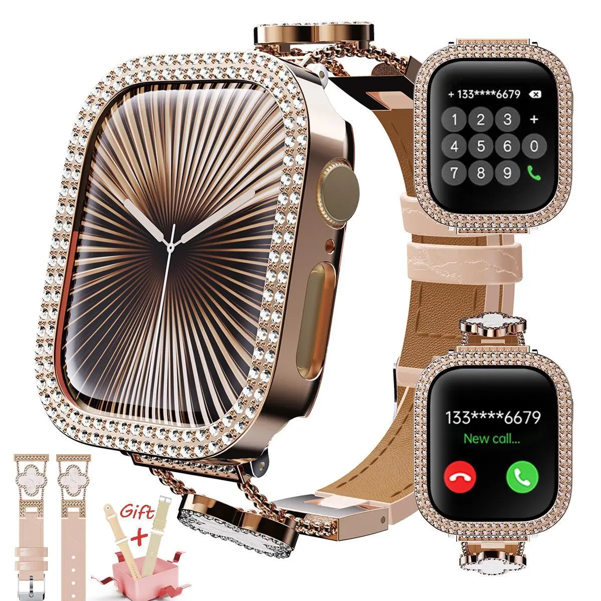 2026 New Fashion Smart Watches for Women, Fitness Tracker, Touch Screen Watch with Answer/Make Calls/100+ Sports Modes/Message Reminder, DIY Watch Dials, Wearable Devices, Smart Watches for iPhone/Andriod, Gift for Wife, Girl friend