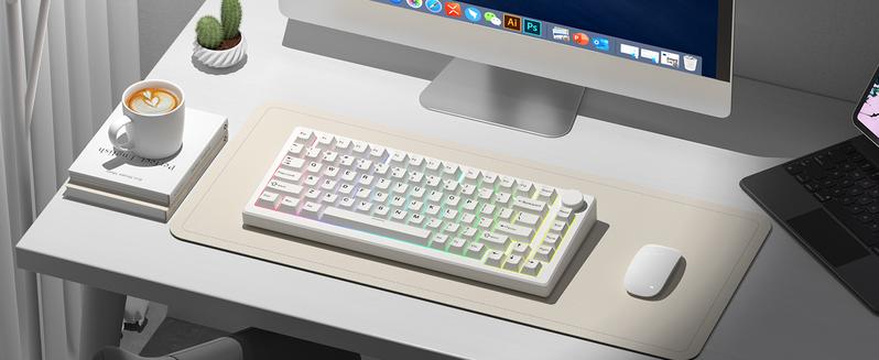 Womier PBT keycaps Set, 126 Keys Double Shot  Retro Milky White Keyboard caps,Cherry Profile Keycaps 60 65 75 100 Percent, Custom keycaps for Mechanical Keyboard Gaming(61/64/68/84/87/100/104/108)