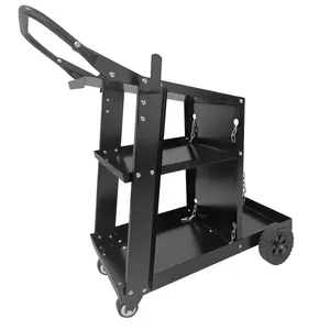 Garvee welding cart for MIG, TIG, plasma cutter - 3 shelves, 100kg load capacity, with tilt table - Mobile workshop cart with large storage space for welding equipment