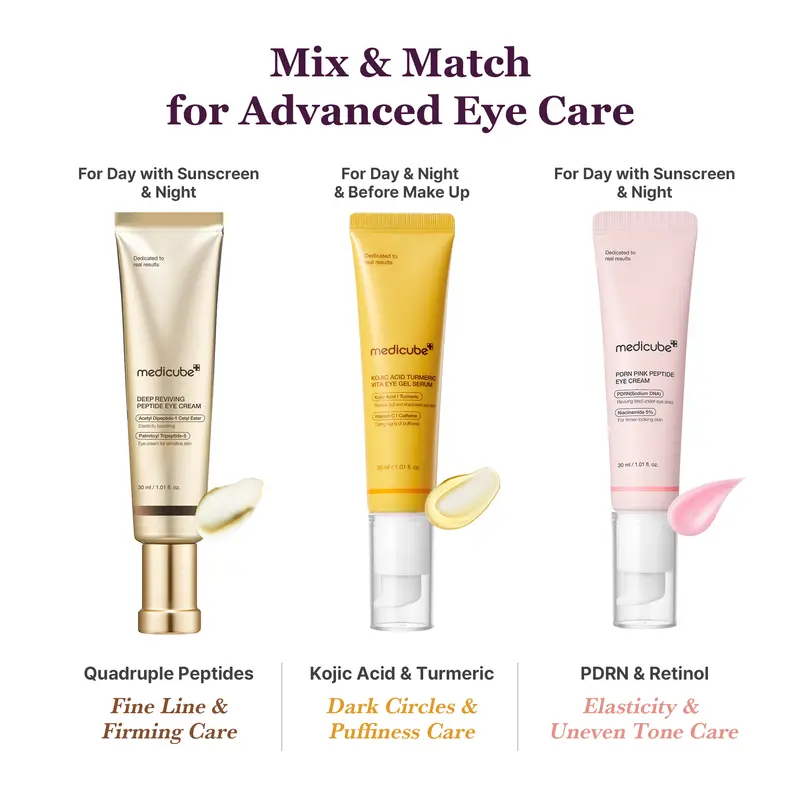 Product Introduction of [NEW] [medicube] Mix & Match Eye Serum Set | Brightening, Elasticity & Puffiness Care for Smooth, Radiant & Youthful-Looking Eyes | Korean Skincare, K-Beauty 1
