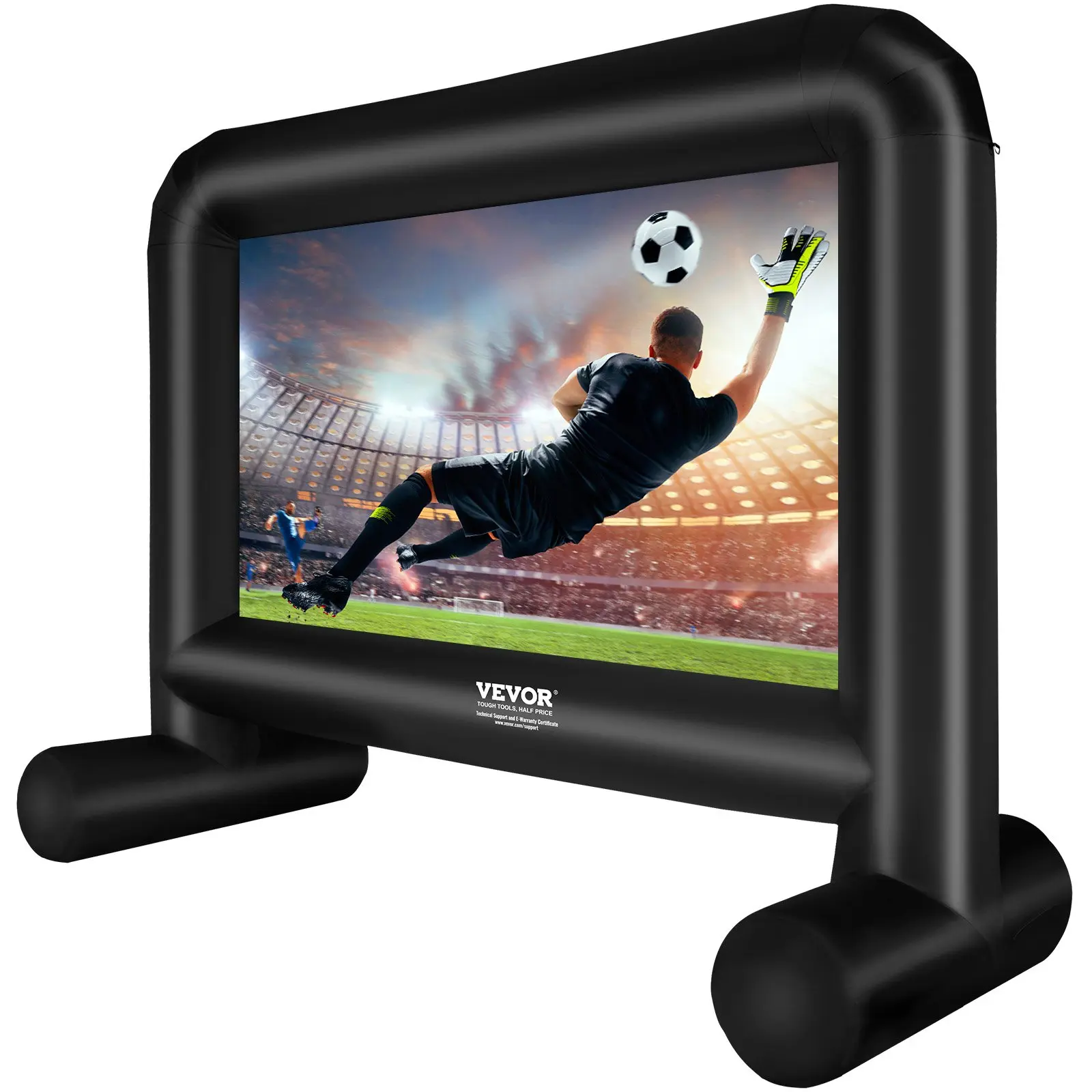 Inflatable movie screen, 14 ft/15 ft/16 ft inflatable projector screen for outdoor use with blower and carrying bag, front/rear projection, Oxford fabric inflatablescreen for outdoor parties and backyard movie nights