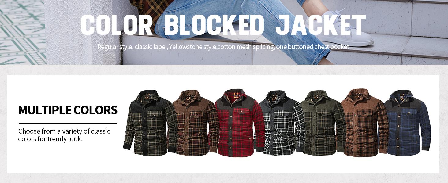 Gihuo Men's Medium Size Fleece Lined Sherpa Plaid Shirt Jacket Outdoor Warm Coats with Snap Button Front Closure & Pockets Armygreen & Cozy Outerwear Classic Menswear Soft Plaid Design Stylish Patchwork Casual Tops Checked Long Sleeve