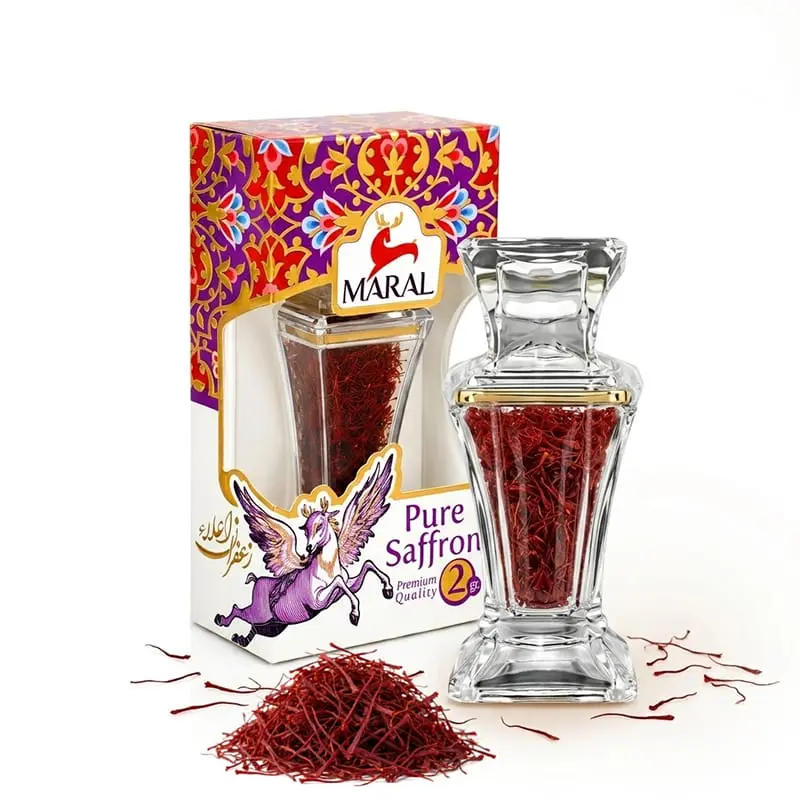 Pure Saffron 2g | Premium Quality Saffron Threads - Grade 1 Super Negin Saffron - Natural Ingredient for Daily Relaxation Tea - Perfect for Rice, Desserts & Cooking – Home Kitchen Essential