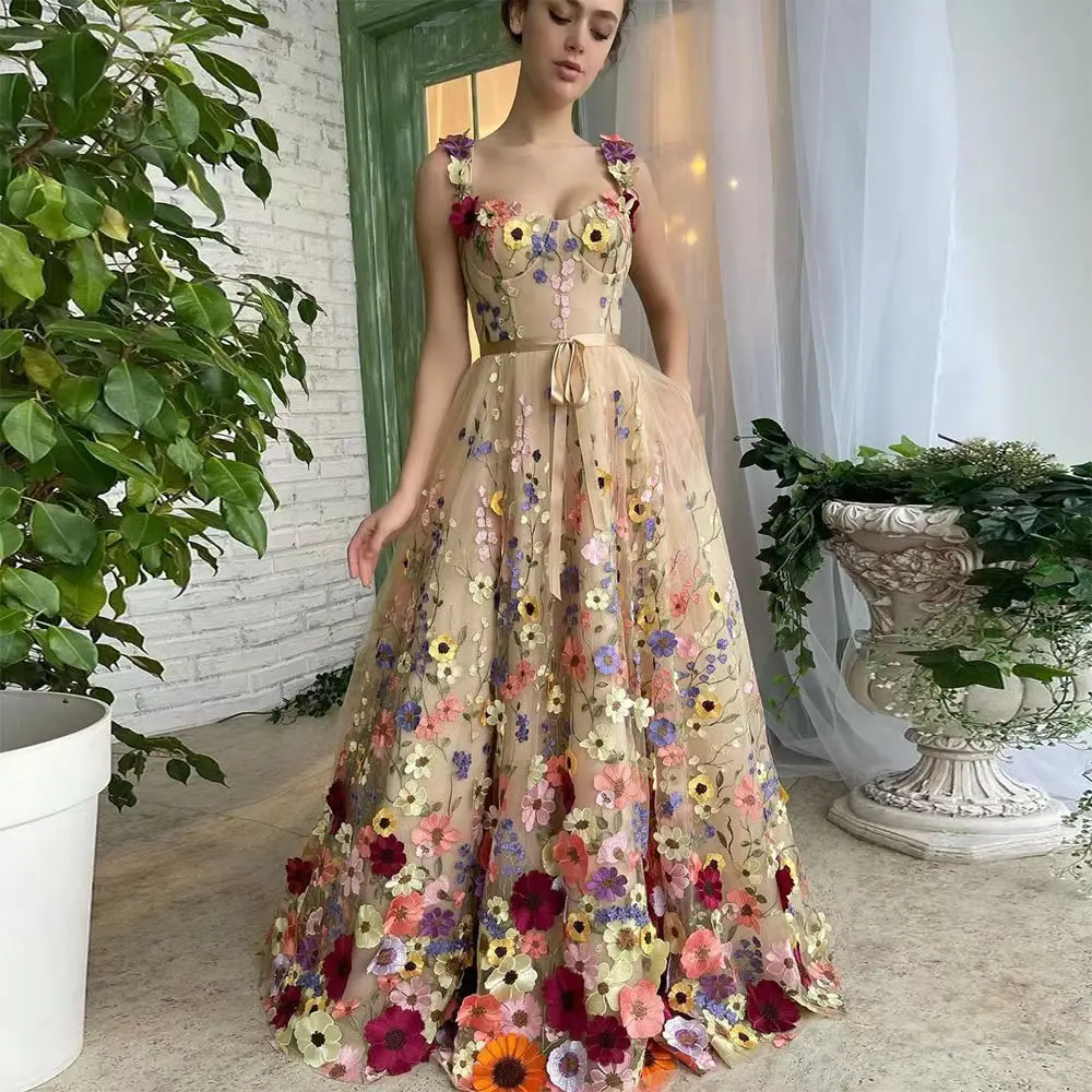 Women's 3D Flower Embroidered Bodycon Sexy Dress in European and American Style for Fashionable Occasions Elegant Womenswear