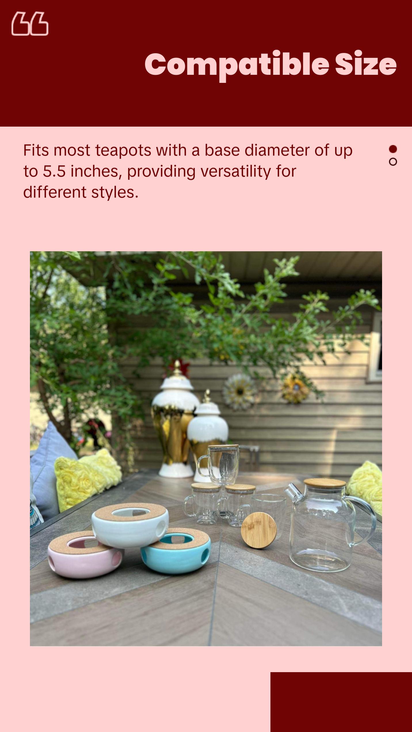 Warm & Cozy Ceramic Teapot Warmer, set of 1