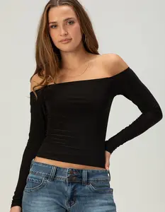 TILLYS Butter Soft Off The Shoulder Womens Long Sleeve Top