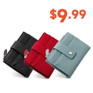 HKCLUF 4050 Small Wallet Women Minimalist Slim Bifold Wallets Zipper Leather Wallet For Women Credit Card Large Capacity Holder Wallets With ID Window Outdoorfun dealsforyoudays  TikTokShopHolidayHaul