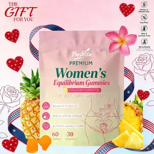 Peeshlita CORE Probiotic Gummies for Women - Feminine pH Balance & Gut Health Support, Boost Vitality, Hawaiian Pineapple Flavor, Third-Party Tested, Plant-Based Dairy-Free - Ideal Valentine's Day Gift for Her