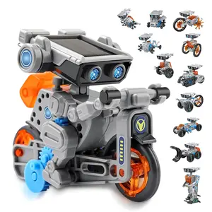 12-in-1 Solar & Electric Robot Building Kit STEM Gift for Boys Aged 8-13, DIY Science Educational Robotic Toys for Kids Teens Birthday, Powered by The Sun with 202 Pieces, New Years Gift