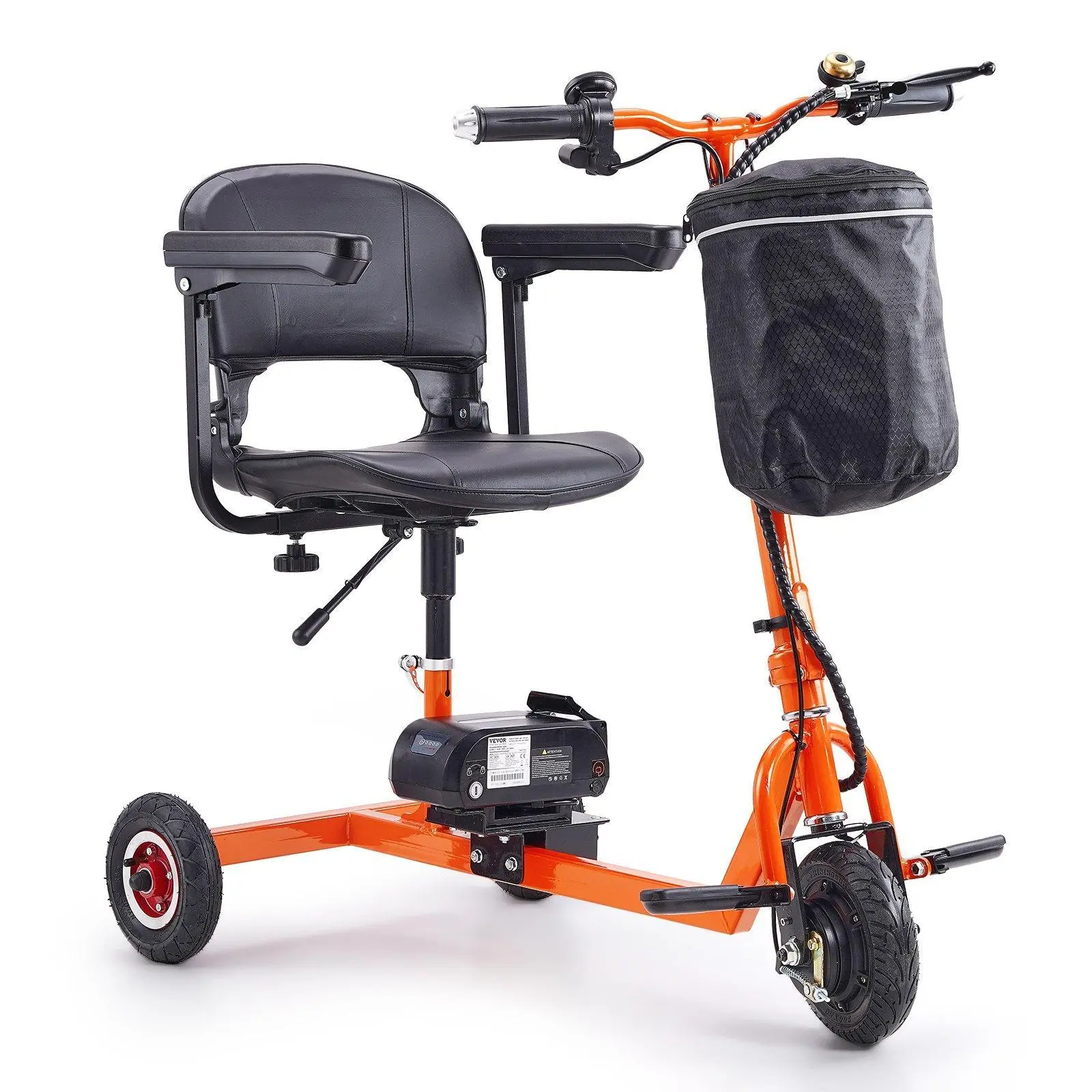 【Backtoschool】VEVOR Foldable 3 Wheel Mobility Scooter for Seniors, Portable Electric Powered Mobility Scooter with 12 Mile Long Range, All Terrain Travel Wheelchair with 48V Lithium-ion Battery, Max Support 330LBS