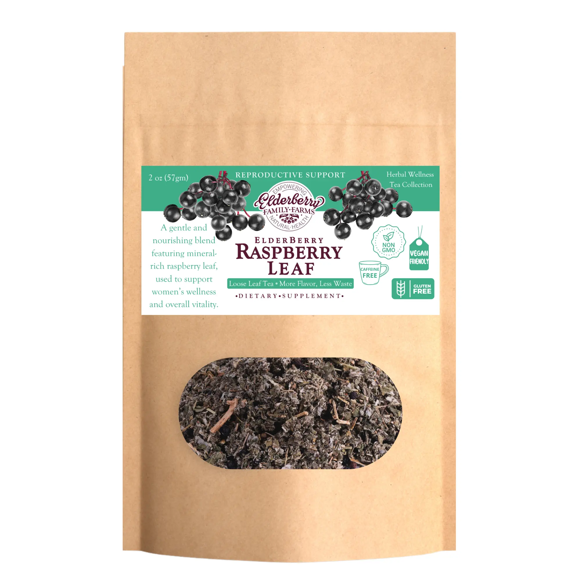 Elderberry Raspberry Leaf Tea Refill Bag