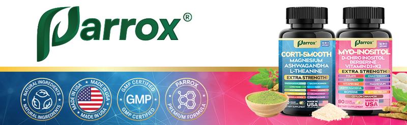 PARROX Soothe & Smooth Bundle - Cortisol and Myo-Inositol All-in-One Supplement - Multivitamin Combo with Extra Strength Ingredients - MADE IN USA