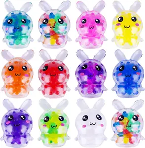 12 PCS Easter Bunny Mini Squeeze Balls – Easter Basket Stuffers for Kids, Easter Egg Fillers, Squishy Stress Relief Fidget Toys for Toddlers Boys & Girls, Classroom Prizes & Party Favors