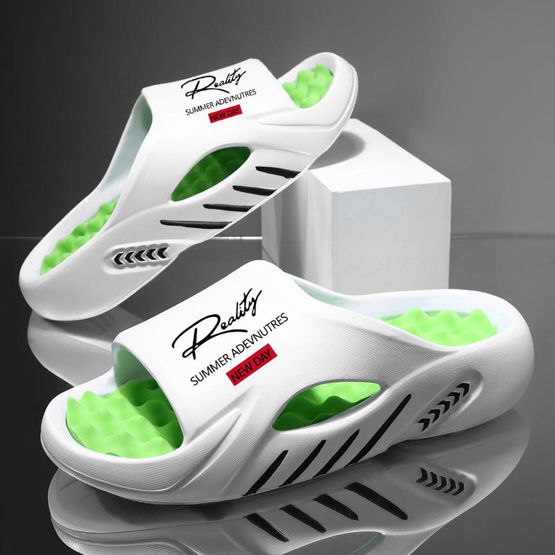 Reality Men's Orthotic Recovery Slides - Arch Support Sport Sandals for Soccer Season - Pain Relief Non-Slip Indoor Outdoor Slippers