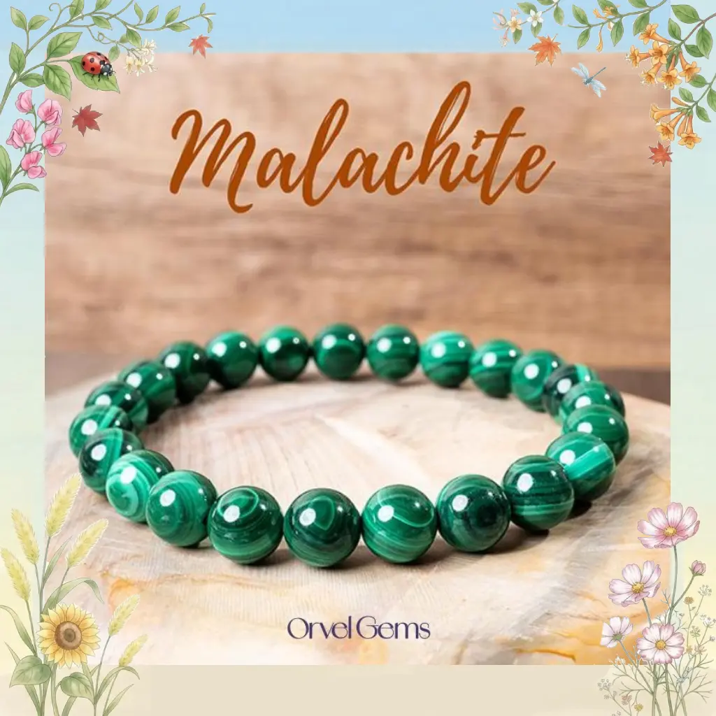 Energy Healing Crystal Therapy Bracelets | Malachite, Serpentine Jade, Sunstone, Amazonite, Clear Quartz, Selenite, Tiger's Eye, Lapis Lazuli | 8mm Gemstone Bead B0 X0