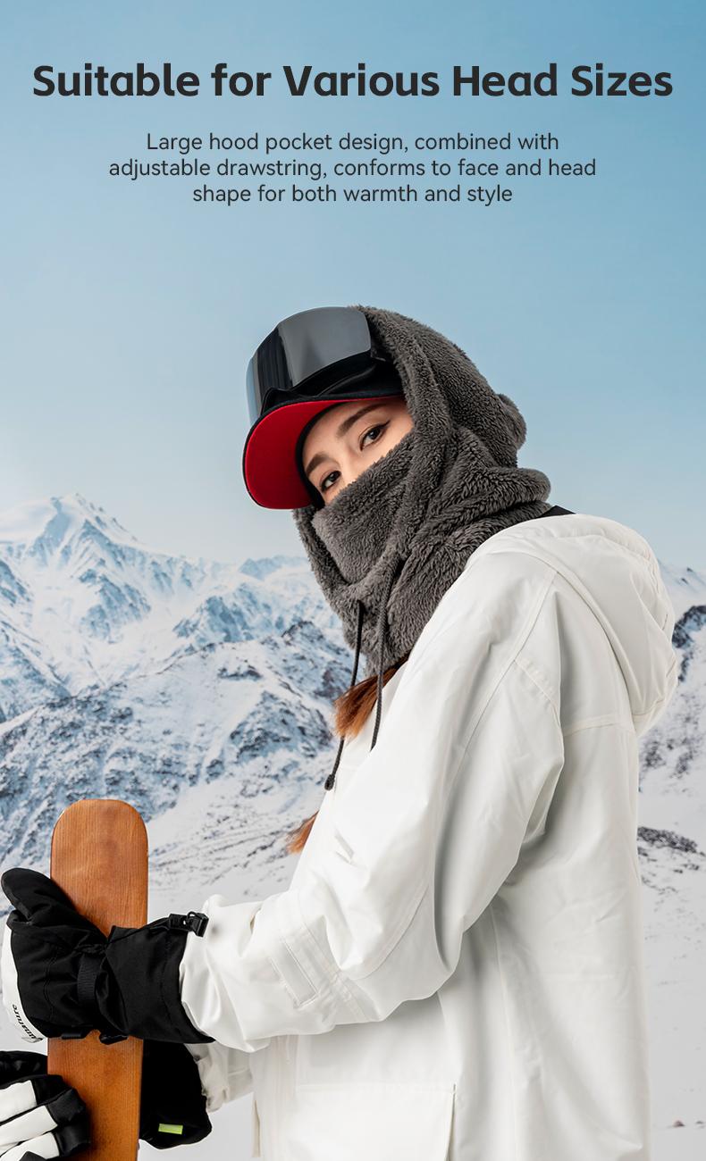 Qunature Ski Mask with Adjustable Ventilation and Detachable Liner for Winter Sports