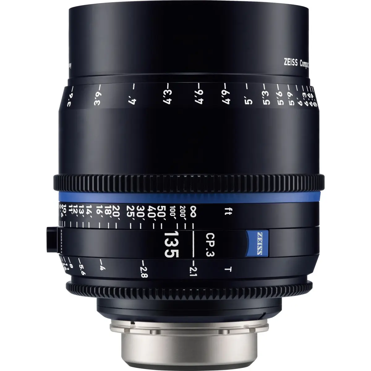 Zeiss CP.3 135mm T2.1 Compact Prime Cine Lens for Canon EF Mount, Feet, Equipment