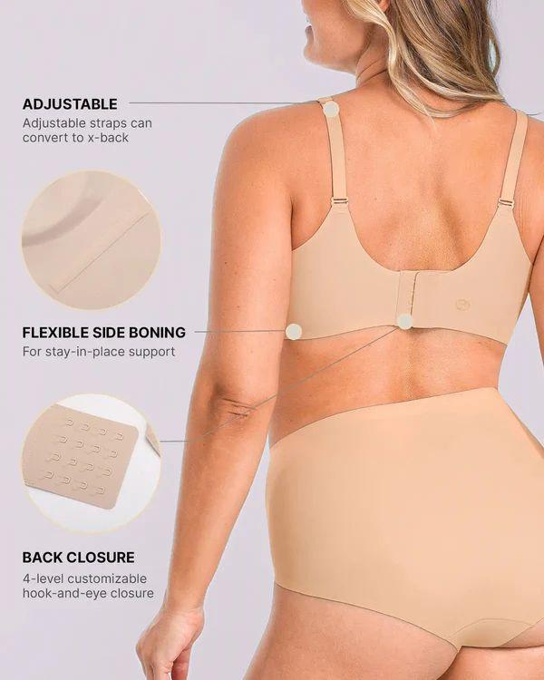 Shapellx Wire-Free Minimizer True Support Wrap-Style Bra