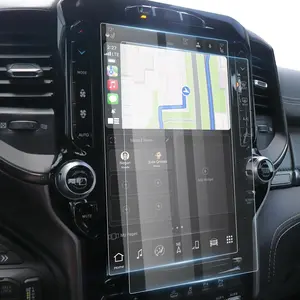 Canvcle 2 Pack 12-Inch Tempered Glass Screen Protector for 2019-2025 Dodge Ram 1500 2500 3500 TRX Rebel Laramie Limited Uconnect Accessories, Anti-Scratch Anti Glare Touchscreen Cover