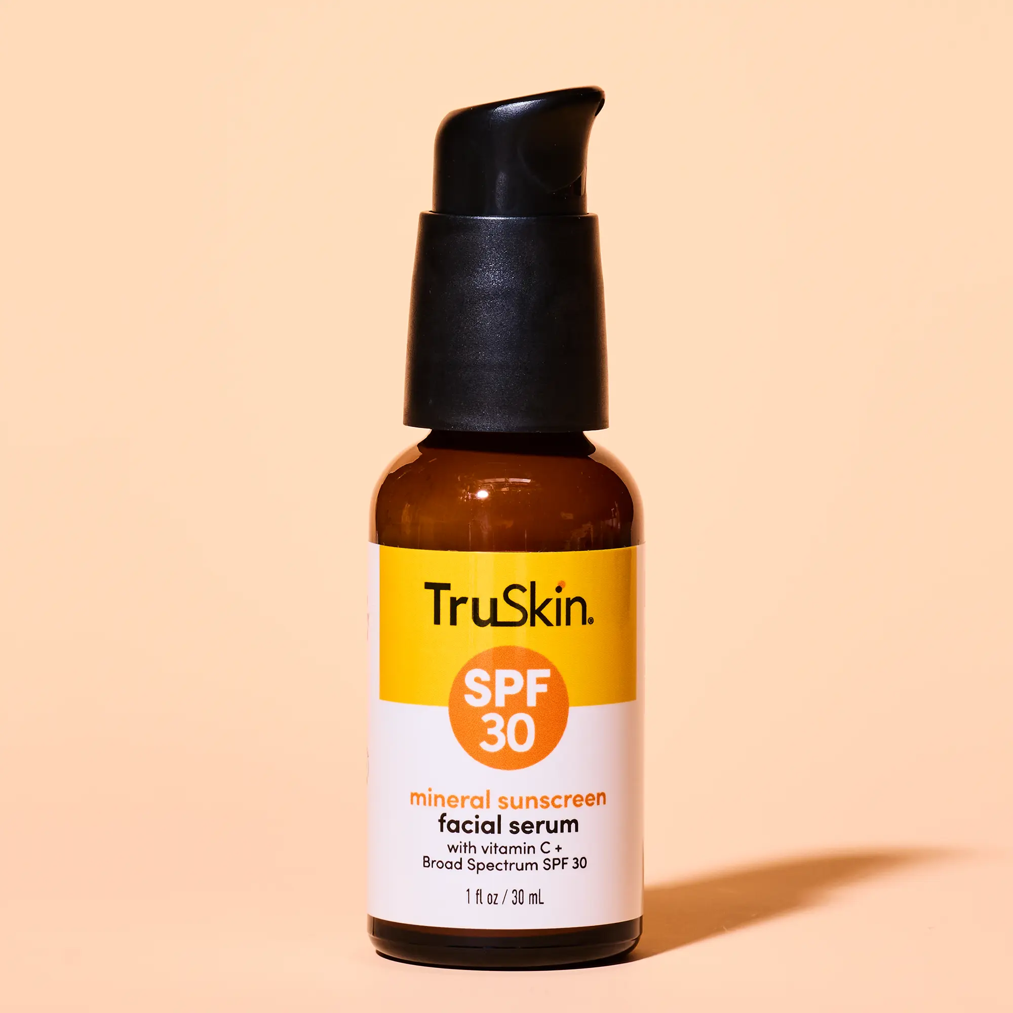 TruSkin SPF30 Mineral Tinted Sunscreen Serum for Face - Daily Sun Protection - Nourishing, Hydrating, Tinted Formula with Vitamin C & Sunflower Extract - Smooth & Flawless Application