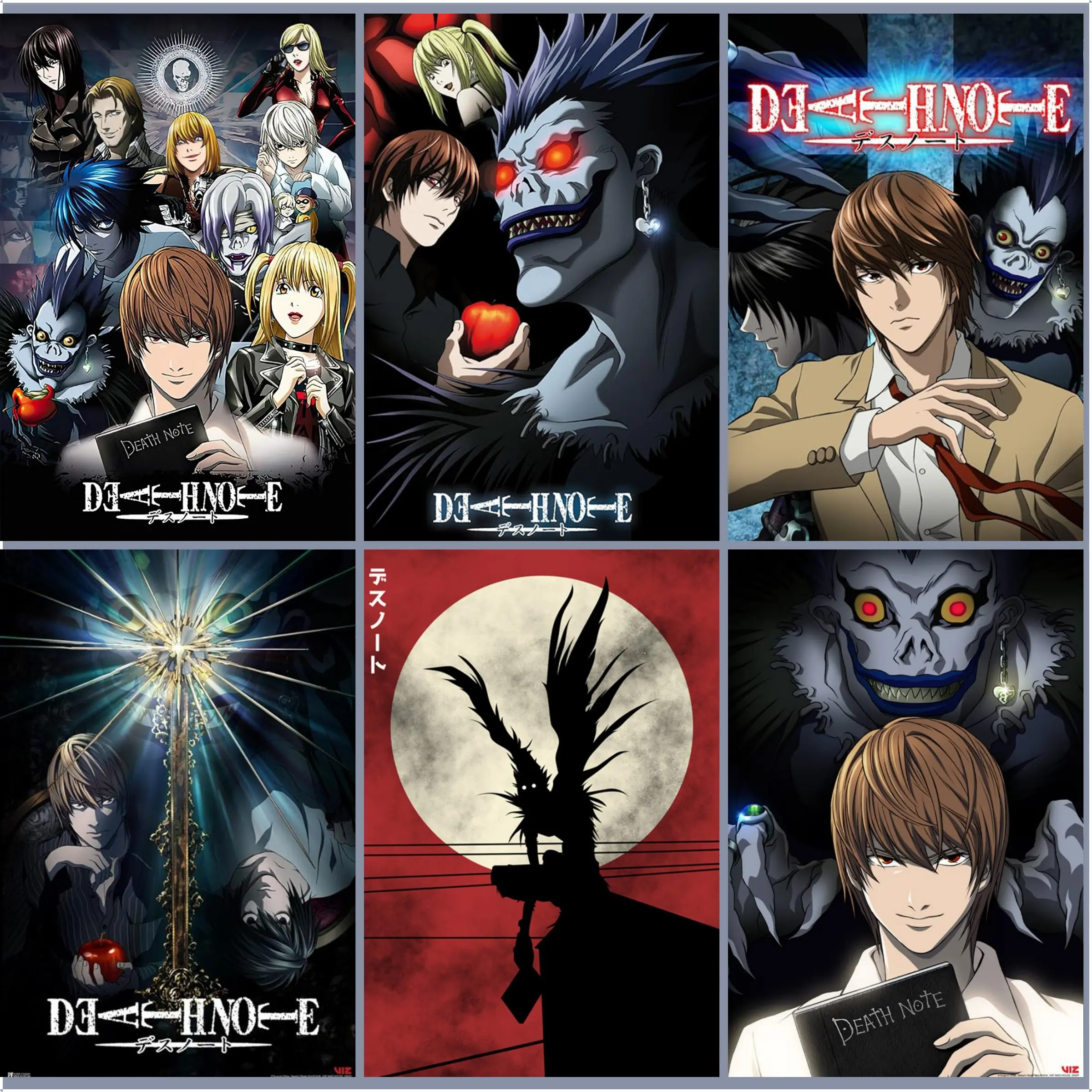 Death Note Light Yagami Artistic Character Canvas Poster, Anime Manga Print, Bedroom Home Decor Wall Art, Unisex Teenager Birthday Gift