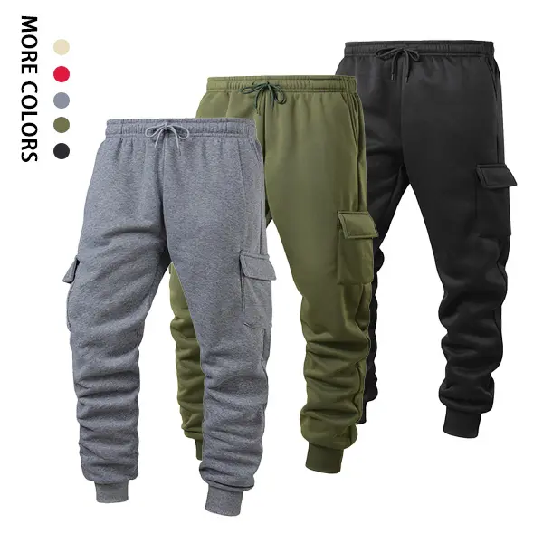 Men's Casual Versatile Outdoor Work Pants; featuring a drawstring hem, comfortable and breathable fabric, suitable for outdoor sports and daily casual wear in various settings, making it one of the essential versatile items in men's wardrobes., Gym, Activ