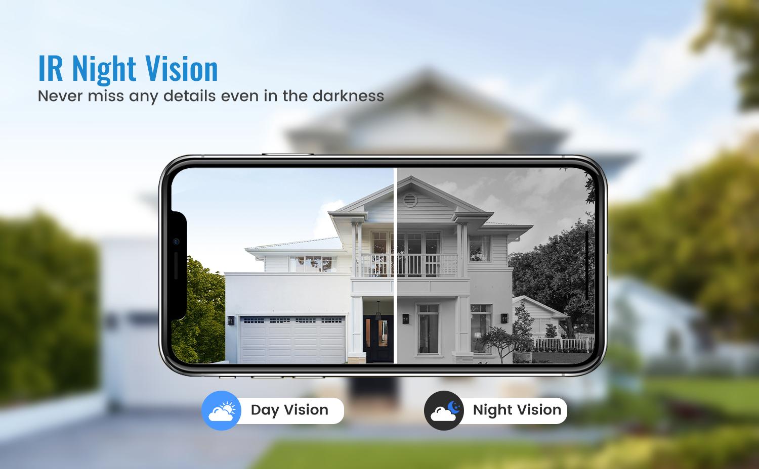 1080P Wireless Video Doorbell Camera, AI Human Detection, Live View, Cloud Storage, Night Vision, Two Way Audio, Instant Alert, 2.4G WiFi Only, Indoor/Outdoor Surveillance Cam for Home Security System(Live View and Cloud Storage require a Subscription)