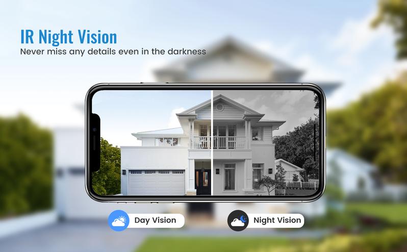 1080P Wireless Video Doorbell Camera, Smart AI Human Detection, FHD Live View, Cloud Storage, Night Vision, Two Way Audio, Instant Alert, 2.4G WiFi Only, Indoor/Outdoor Surveillance Cam for Home Security System