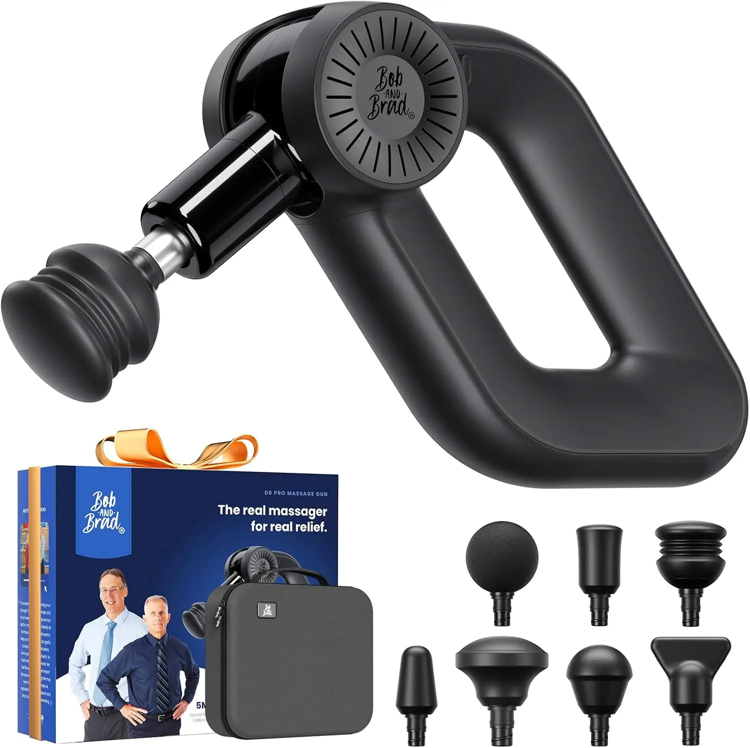 Bob and Brad D6 Pro Deep Tissue Percussion Muscle Massage Gun for Athlete Pain Relief, 16mm Amplitude, Ideal Gift