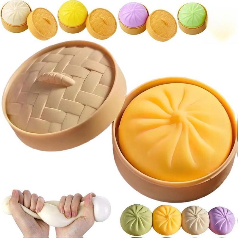 4 Pieces Colorful Dumpling Stress Balls Fidget Sensory Toy, Relaxing Hand Toy, Steamed Bun Stretchy Desk Toy, Dumpling Steam Bun Stress Toy, Holiday Gift 4 Pieces Colorful Dumpling Stress Balls Fidget Sensory Toy, Relaxing Hand Toy, Steamed Bun Stretchy Desk Toy, Dumpling Steam Bun Stress Toy, Holiday Gift