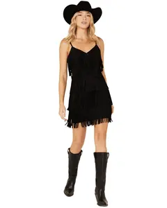 Idyllwind Women's Brixworth Fringe Festival Mini Dress - Iwsp24d1-Blk