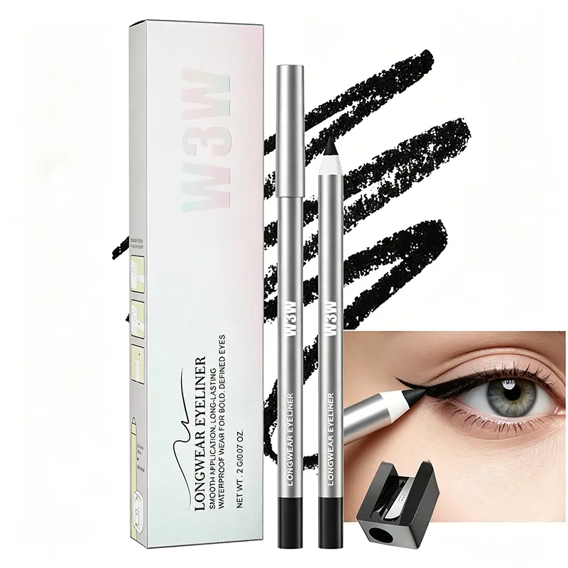 Waterproof Gel Eyeliner Pencil - Gentle, Smooth Creamy Glide Texture, Smudge-Resistant, Long-Lasting, Compact and Travel-Friendly, Precision Winged Liner for Inner & Outer Eyelid, Daily Makeup Routine & Day-Night Versatility