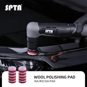 SPTA 1Inch/2Inch/3Inch Wool Polishing Pad, T140 Purple Heavy Cut Wool Pad to Remove 1200#/1500# Sanding Disc Marks, Deep Scratches, Orange Peel and Heavy Oxidation for Automotive, Car, RV, Motorbike & Boat