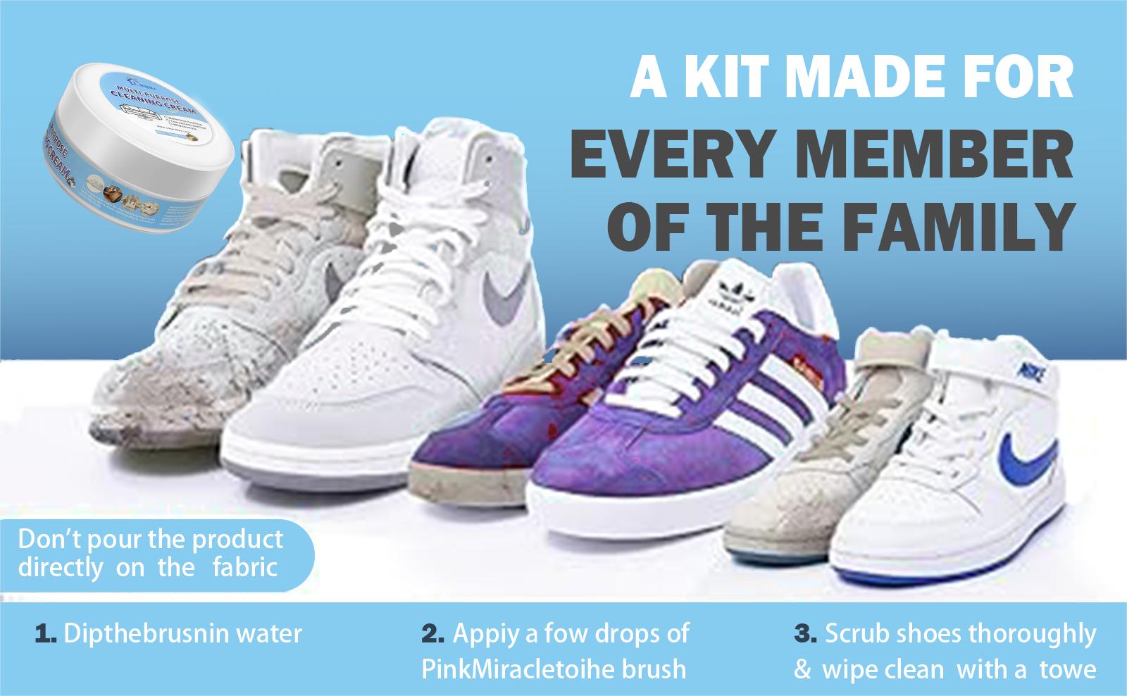 LIAPU Multi-purpose cleaning and decontamination cream, new white shoe cleaning cream, multi-purpose cleaning cream, white shoe cleaner Footwear Leather Parent