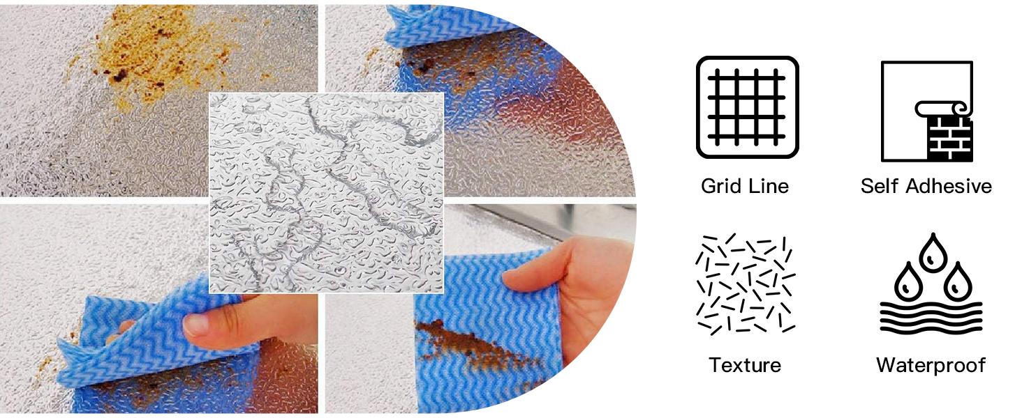 Thickened Aluminum Foil Kitchen Oil-Proof Sticker, Heat-Resistant Waterproof Self-Adhesive Wall and Cabinet Paper