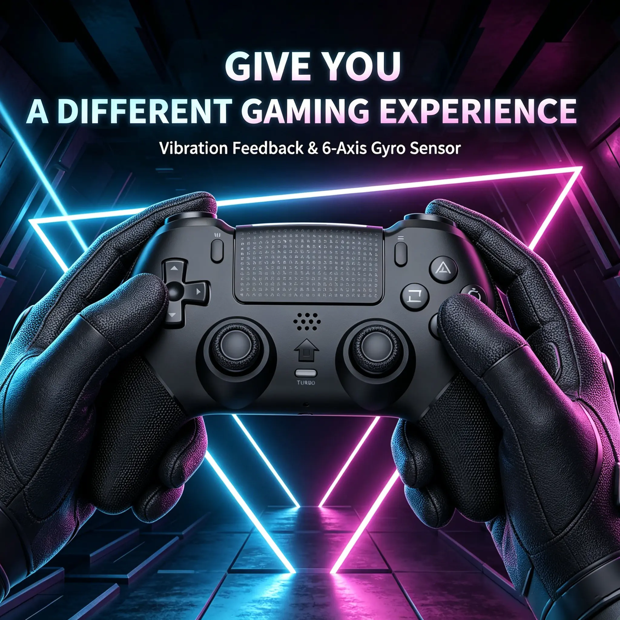 Anti-drift PS5 professional wireless game controller, compatible with the PlayStation 5 console, supports dual vibration, motion control, customizable button programming, equipped with a fast-charging 1000 mAh battery, touchpad, Bluetooth 5.0, and a built