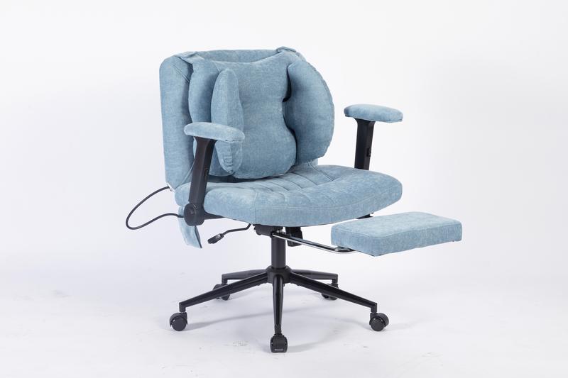 【Miroza】Criss-cross Chair with Manually Inflatable Cushion and Flippable armrest, Modern Accent Casual Living room Chair, Adjustable Seat Height, Lumbar Support and Armrests, Suitable for Living Rooms, Bedrooms and Offices