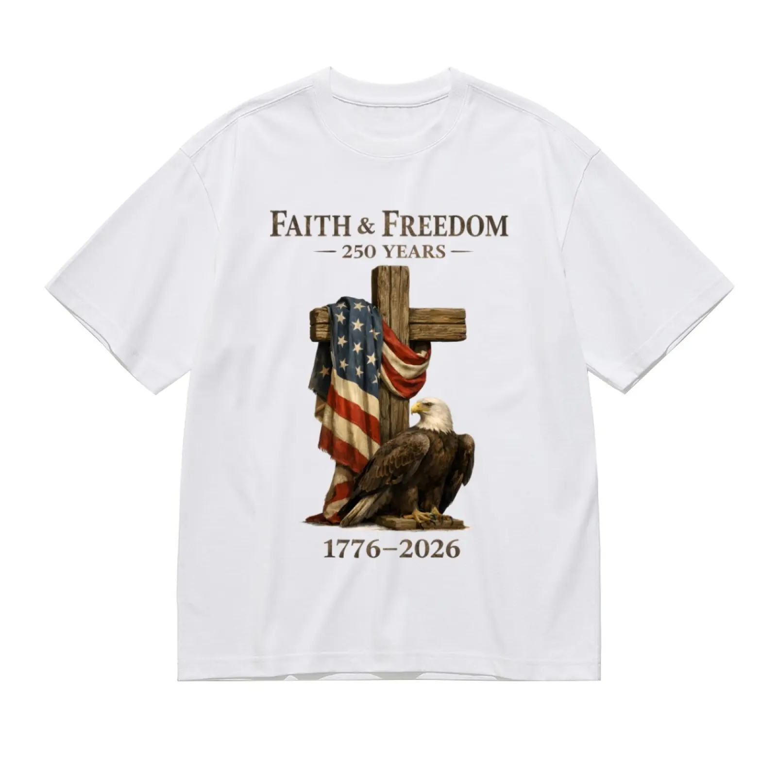 Faith and Freedom 250 Years Patriotic Shirt 1776-2026 USA 