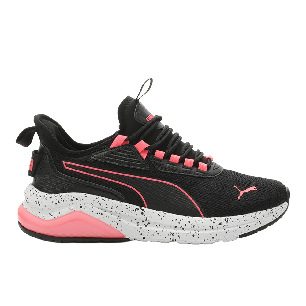 PUMA Womens Amplifier Speckle Lace Up Sneakers Shoes Casual - Black
