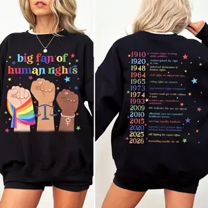 Big Fan Of Human Rights Shirts, Social Justice Shirt, Equality Sweatshirt, Feminist Apparel, Political Protest Shirt, Activist Sweater