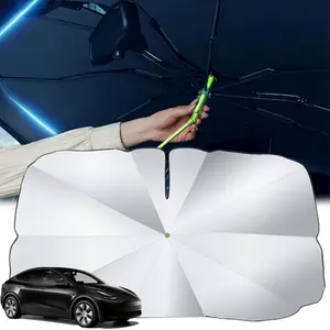 55"L x 31"W Car Sun Shade for Windshield, Foldable Car Windshield Umbrella to Block Ultraviolet Rays and Heat to Keep Cool, Suitable for Car Truck SUV