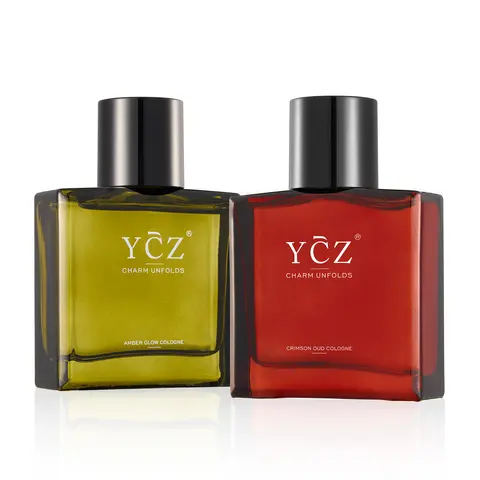[YCZ] Men's Daily Scent Set | 2 × 50 mL | Crimson Oud & Amber Glow | Amber Glow Fruity Chypre | Cimson Oud Spicy Oriental | Egant Scent | Long-Lasting Vegan Cruelty-Free | Daily Wear Scented Fragrance Set,familyfun