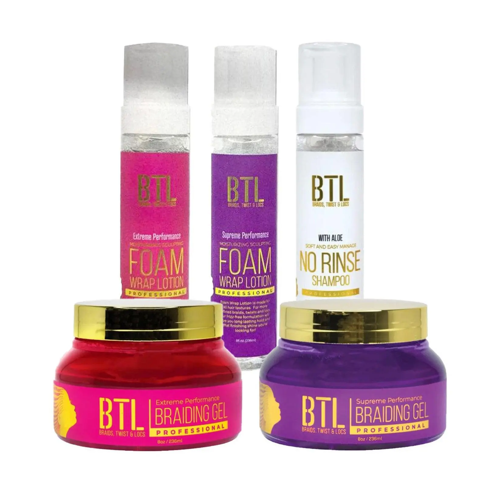BTL Foam Wrap Lotion Supreme 8 oz Purple Bottle Haircare Moisturize