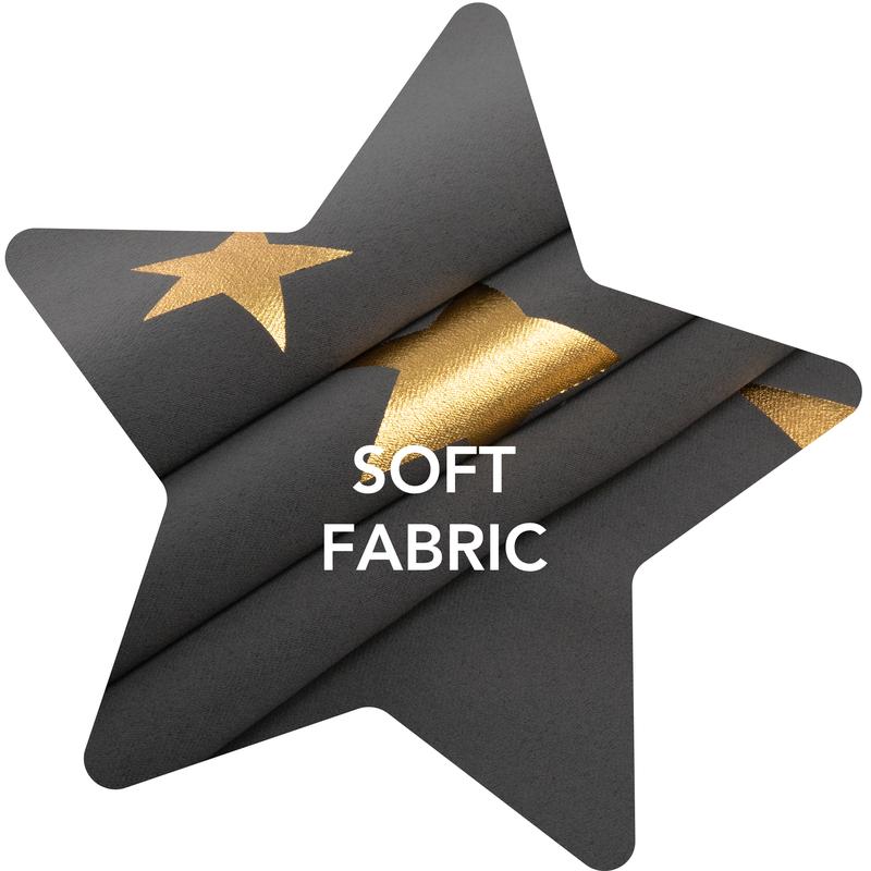 Deconovo Blackout Curtains 2 panels, Gold Star Foil Print Blackout Curtains Room Darkening Thermal Insulated Sun Blocking Grommet Curtains Deconovo Blackout Curtains 2 panels, Gold Star Foil Print Blackout Curtains Room Darkening Thermal Insulated Sun Blocking Grommet Curtains