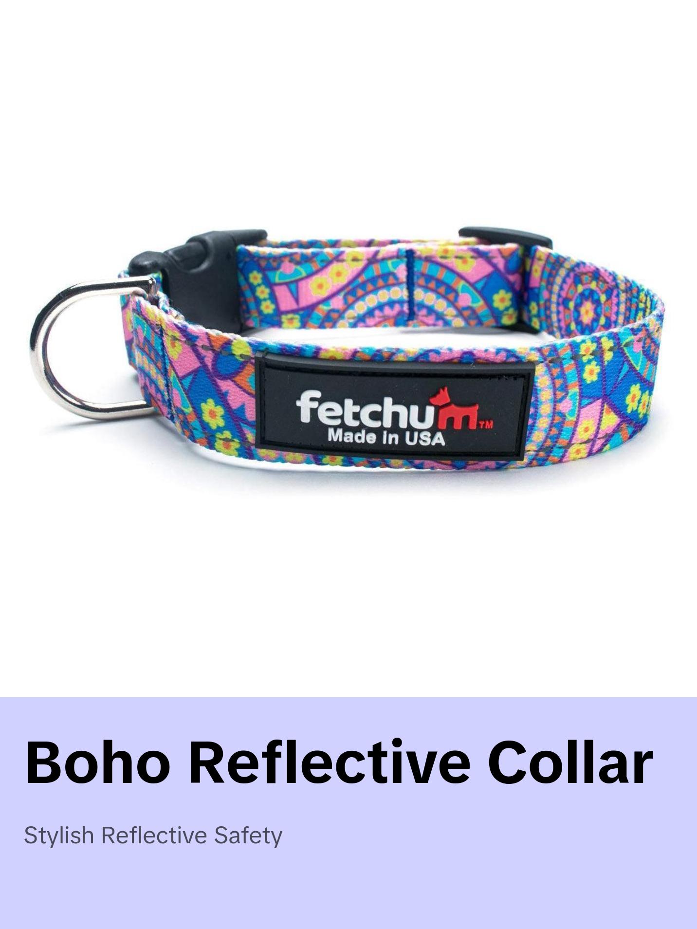 Reflective Blue Boho Collar
