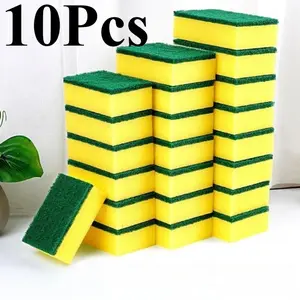 10 Pieces Kitchen Cleaning Sponges, Dish Towels, Multi-Functional Cleaning Sponges, Double-Sided Scouring Pads for Household Cleaning, Premium Kitchen Dishwashing Sponges, Durable Scratch-Resistant Sponges, Super Absorbent, Cleaning Supplies