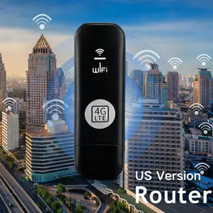 【Requires a separately purchased data‑only SIM card】 Joytutus 4G LTE WiFi Router 150Mbps USB Modem Unlocked Portable Car WiFi Adapter for Desktop PC Notebook TV Black Wireless Dongle Device