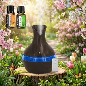 300ml Remote Control Humidifier & Essential Oil Diffuser, Auto Shut-Off, Ultra Quiet, Color Changing Night Light for Bedroom Home Office