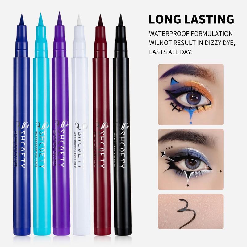 Colored Liquid Eyeliner Pen Matte Finish, Long-lasting, Waterproof Colored Eyeliner